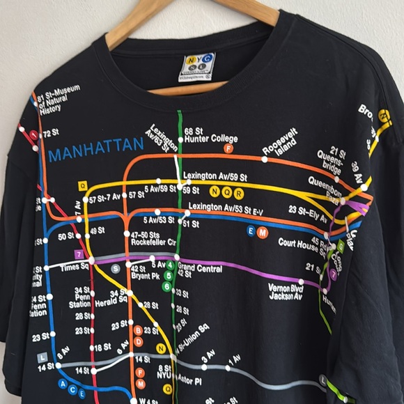 Vintage New York City Subway T-Shirt / XL / AOP - Picture 4 of 7
